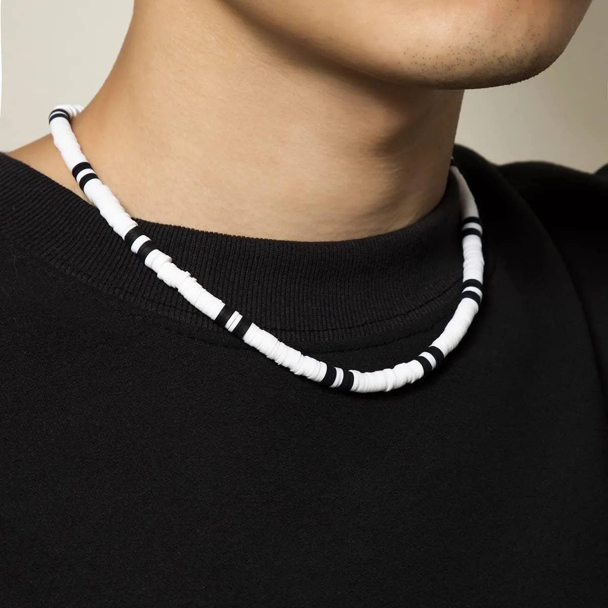 Sora Tuki Puka Shell Necklace for Men and Women - Surfer Brown Coconut Shell Beads, Seashell Conch Beach Heishi Summer Jewelry