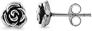 Sterling Silver Flower Studs Earrings
