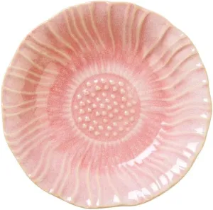 Sunflower Ring Tray Cute Paper Clips Candy Dish Ashtray in Office, Decorative Trinket Jewelry Holder for Necklace Earrings Put On Bathroom/Kitchen Counters, Ceramic, Pink.