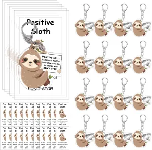 Sureio 24 Pcs Graduation Employee Appreciation Gifts Acrylic Smile Face Keychain Positive Funny Card Coworkers Mom Gift