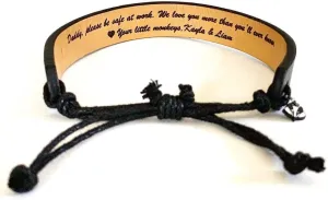 Swanky Badger New Personalized Bracelet  Leather, Sliding Knot