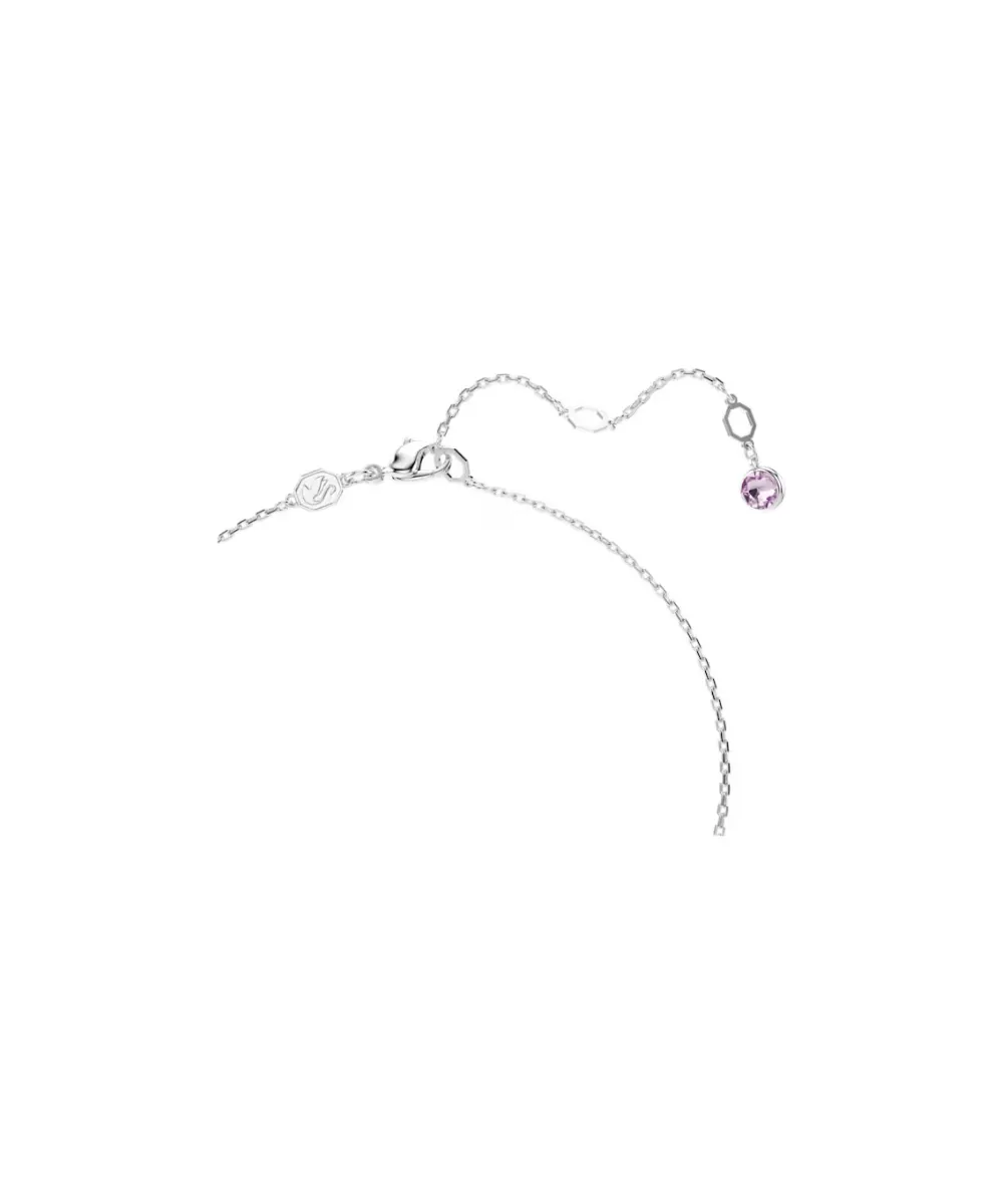 SWAROVSKI GEMA Y PENDANT, MIXED CUTS, MULTICOLORED, RHODIUM PLATED