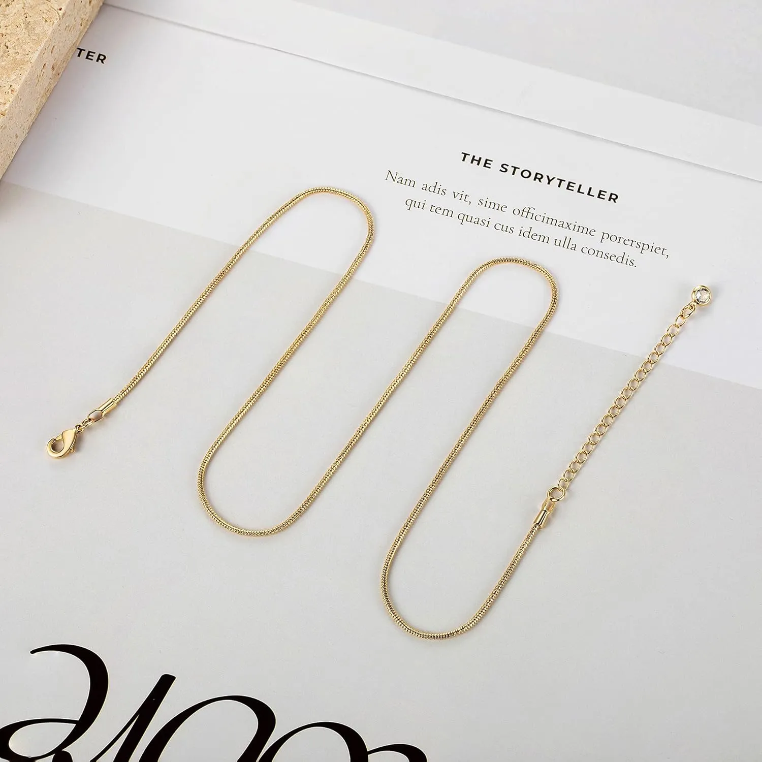 Tewiky Herringbone Necklace for Women Dainty 14k Gold Snake Chain Necklace Layered Gold Herringbone Double Flat Snake Chain Choker Necklace Thin Chunky Chain Necklace Gift for Her