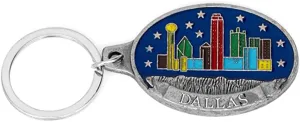 Texas Souvenir Keychain Metalic