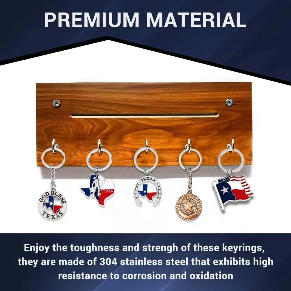 Texas Souvenir Keychain Metalic