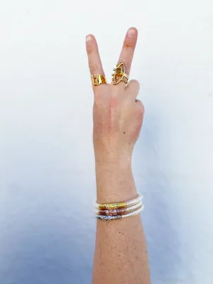 Three Queens All Weather Bangles (AWB) - White Pearl MEDIUM