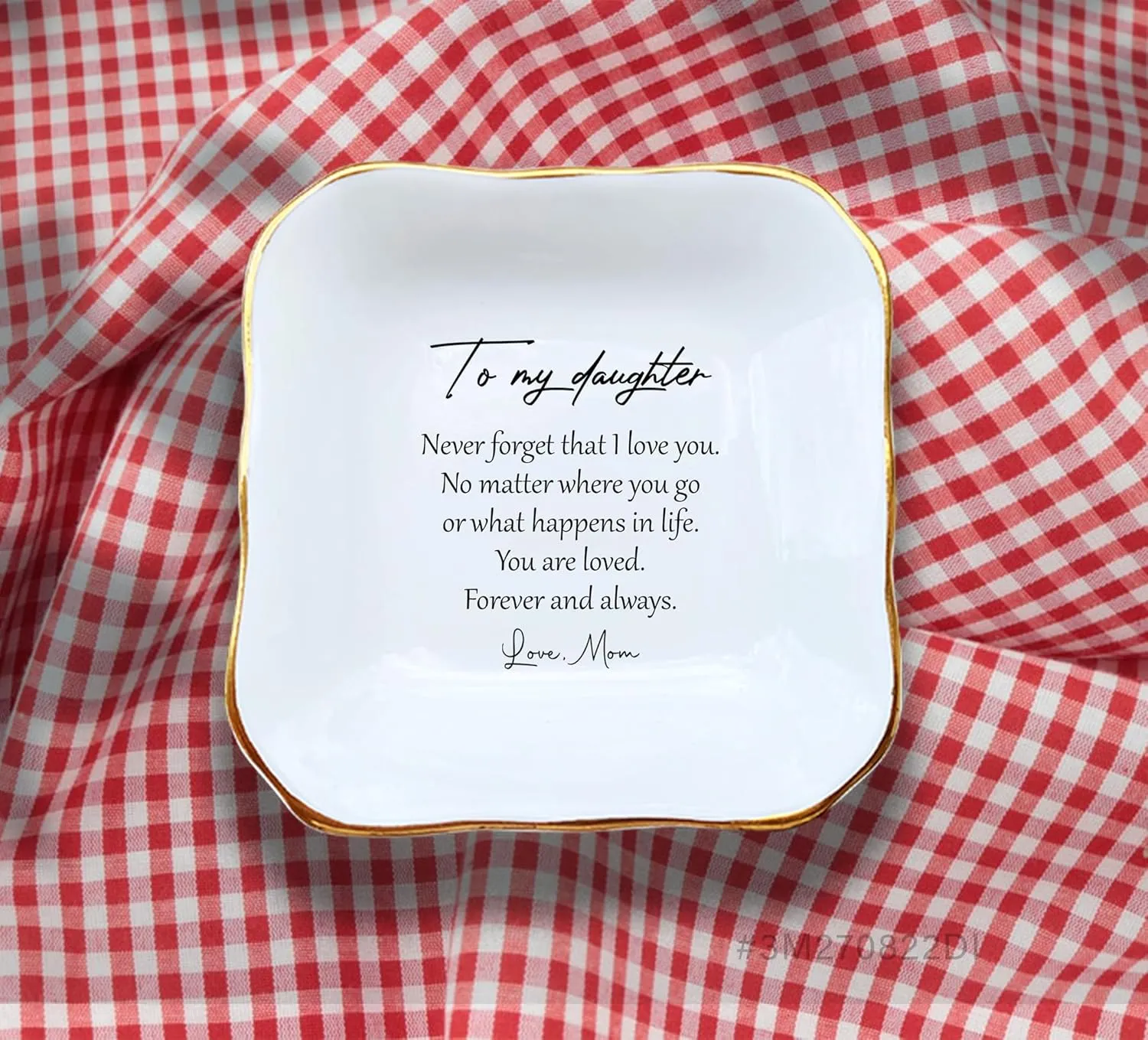 To My Daughter Gift, Ceramic Ring Dish For Girl Bride From Mom, Jewelry Dish, Trinket Tray, Daughter Birthday Gift, Daughter Present, Wedding Gift, Mother And Daughter, Daughter In Law Gift
