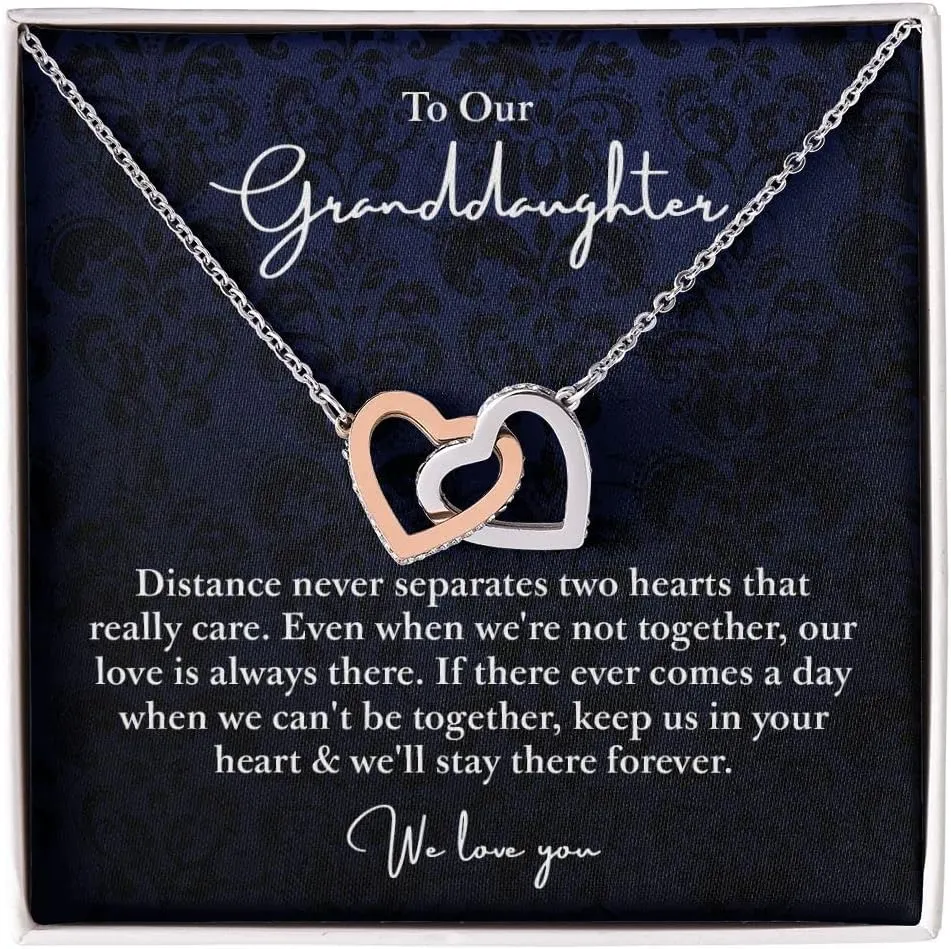 To My Granddaughter Necklace, Granddaughter Gifts From Grandma Grandmother Or Grandpa Grandfather, Granddaughter Necklace Love Gift For Adults Or Girls On Birthday, Wedding, Christmas