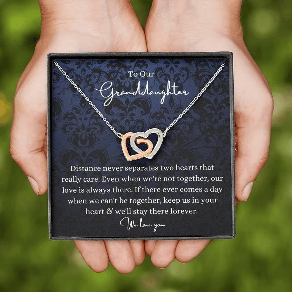 To My Granddaughter Necklace, Granddaughter Gifts From Grandma Grandmother Or Grandpa Grandfather, Granddaughter Necklace Love Gift For Adults Or Girls On Birthday, Wedding, Christmas