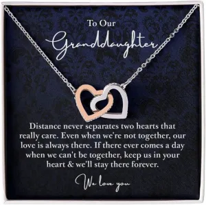 To My Granddaughter Necklace, Granddaughter Gifts From Grandma Grandmother Or Grandpa Grandfather, Granddaughter Necklace Love Gift For Adults Or Girls On Birthday, Wedding, Christmas