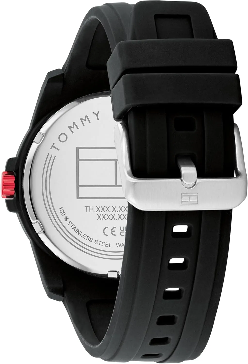 Tommy Hilfiger Men's 3-Hand Quartz Watch  Casual Sport Style, Silicone Strap, Water-Resistant to 50 Meters, Everyday Fashion Wristwatch, Gift for Him - 44mm