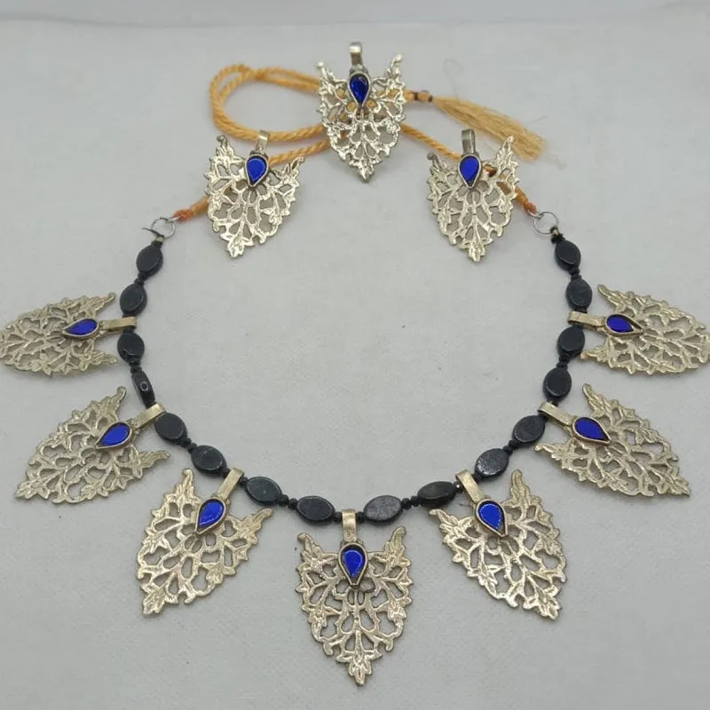 Tribal Stone Beaded Motif Complete Jewelry Set