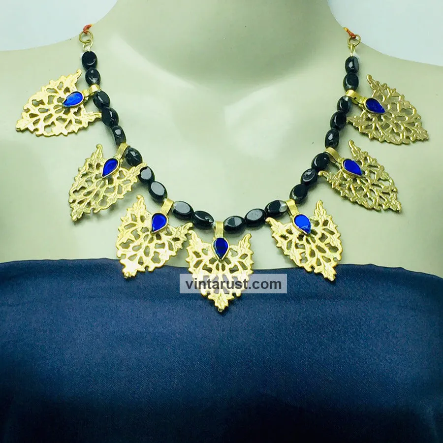 Tribal Stone Beaded Motif Complete Jewelry Set