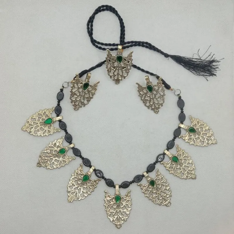 Tribal Stone Beaded Motif Complete Jewelry Set