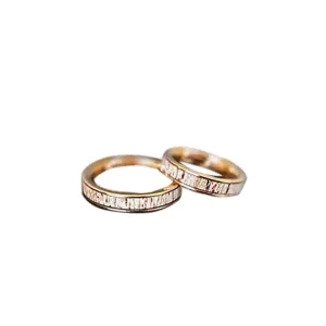 Tungsten Deer Antler Rings for Men 18K Rose Gold Wedding Band 4mm Slim Antler Inlay Rose Gold Ring Couples Set