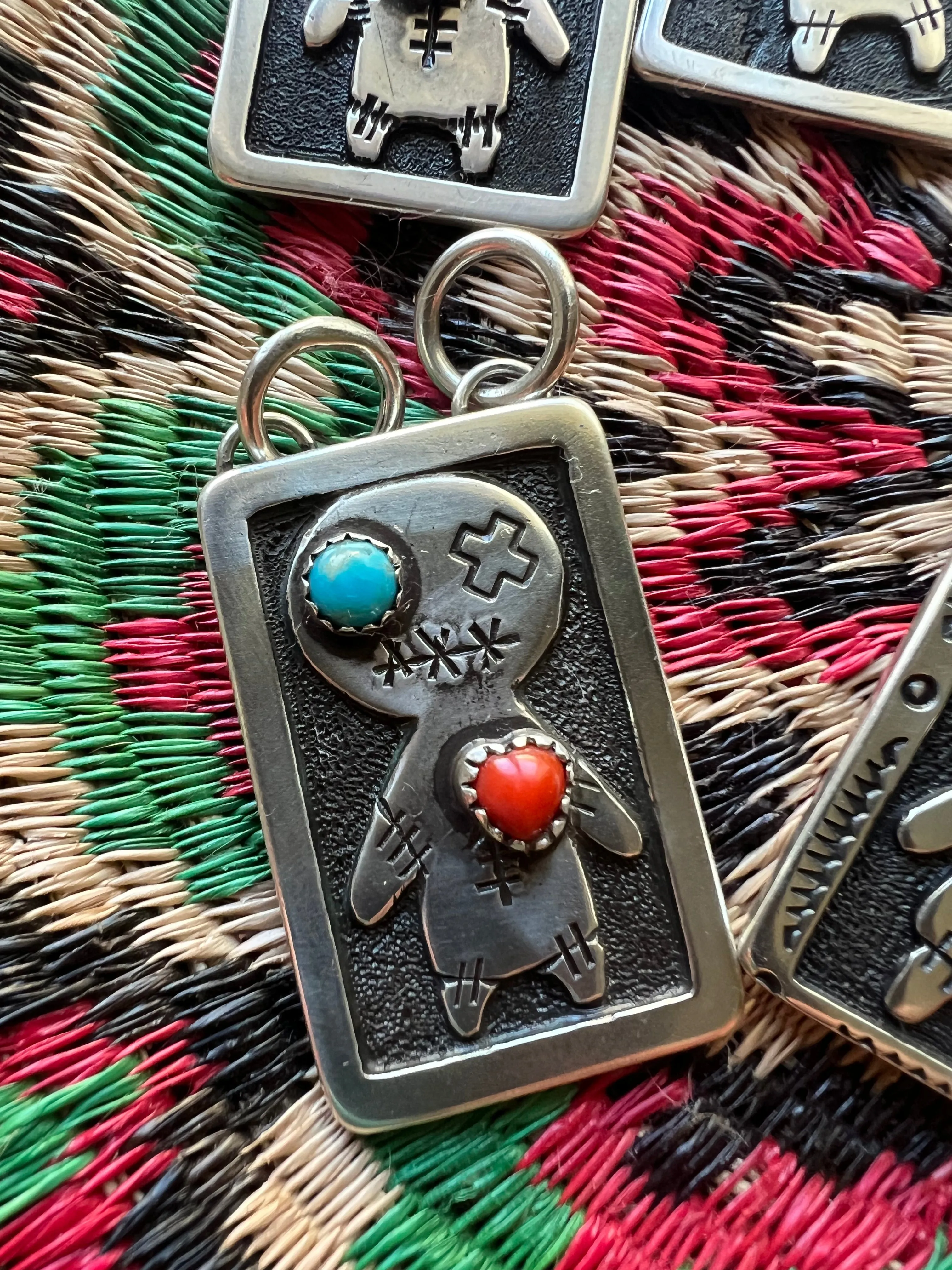 Turquoise Voodoo Doll Pendant
