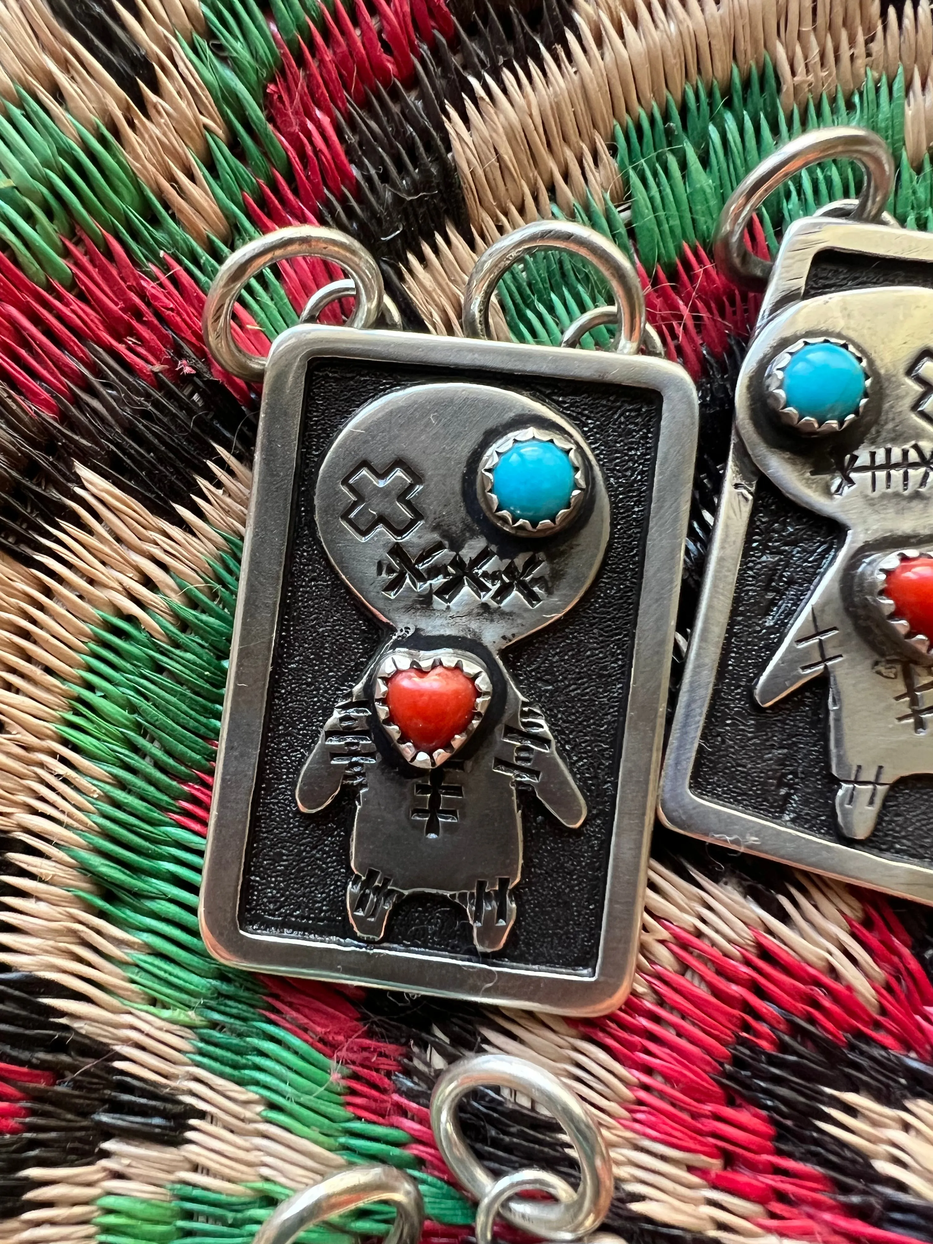 Turquoise Voodoo Doll Pendant