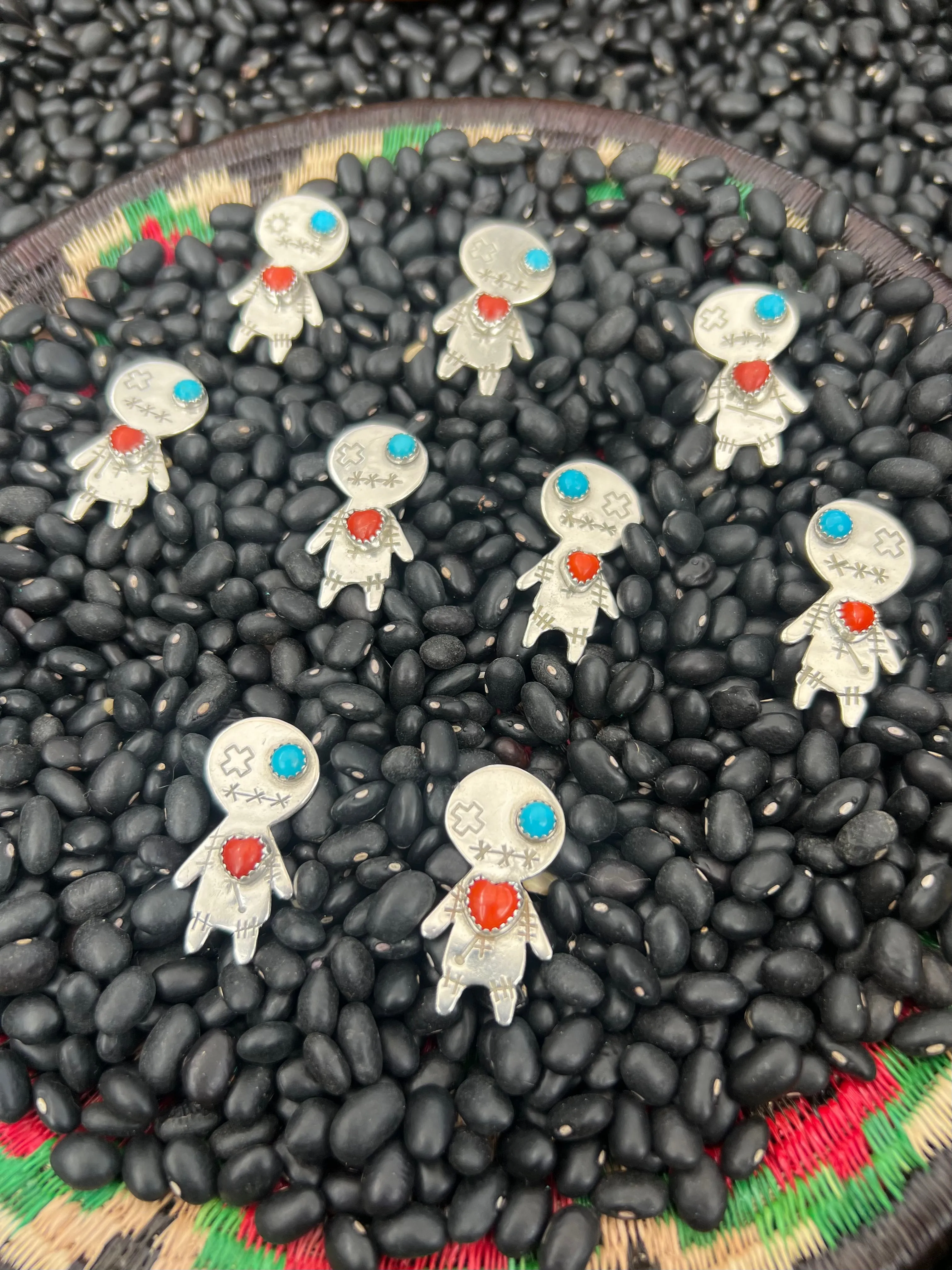 Turquoise Voodoo Doll Pendant