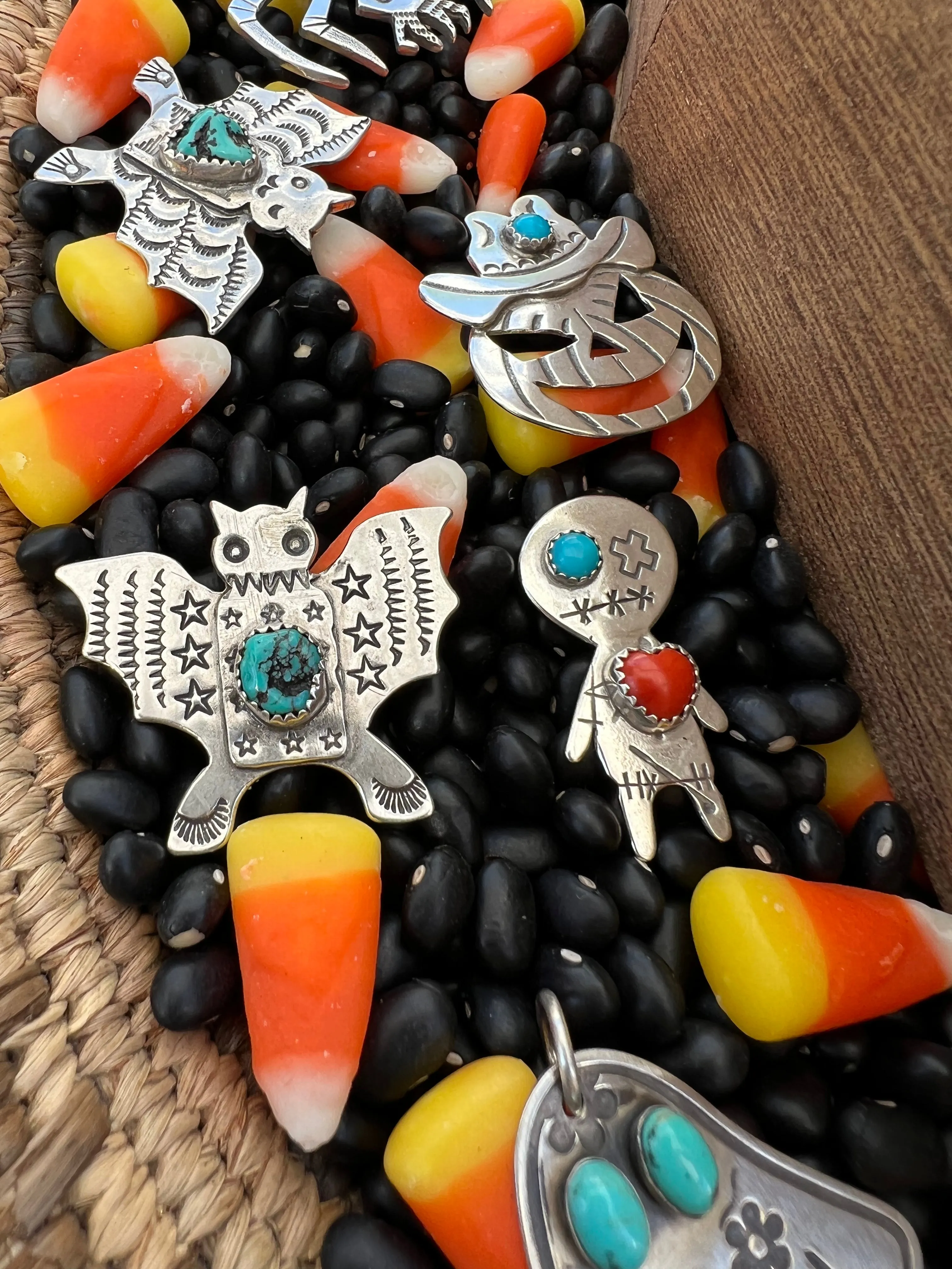 Turquoise Voodoo Doll Pendant