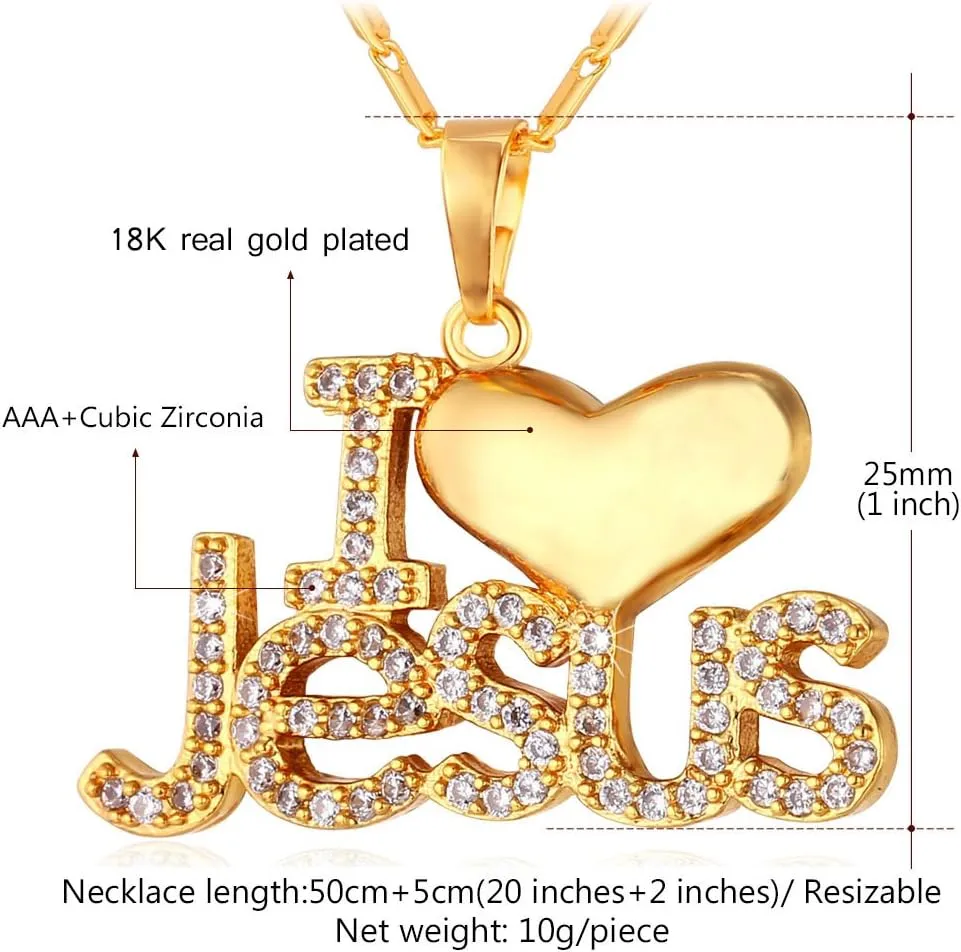 U7 Russian Orthodox Cross Pendant/Praying Hands/Ichthys Sign for Men Women Stainless Steel 18K Gold Plated Jesus Pendant Christian Religious Necklaces, Length 22" Silver Black Gold