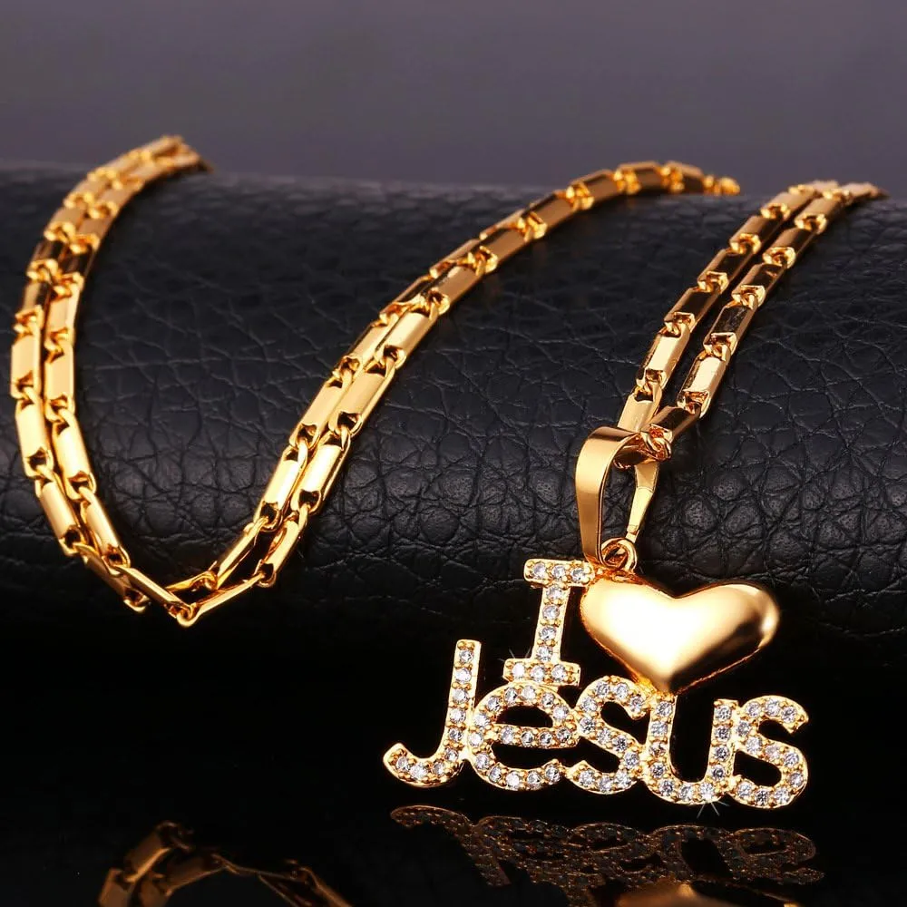 U7 Russian Orthodox Cross Pendant/Praying Hands/Ichthys Sign for Men Women Stainless Steel 18K Gold Plated Jesus Pendant Christian Religious Necklaces, Length 22" Silver Black Gold