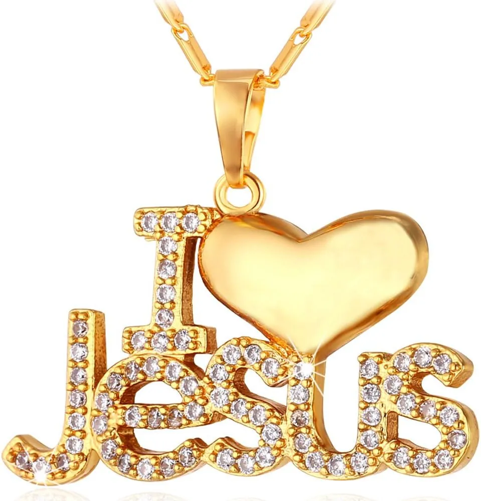 U7 Russian Orthodox Cross Pendant/Praying Hands/Ichthys Sign for Men Women Stainless Steel 18K Gold Plated Jesus Pendant Christian Religious Necklaces, Length 22" Silver Black Gold