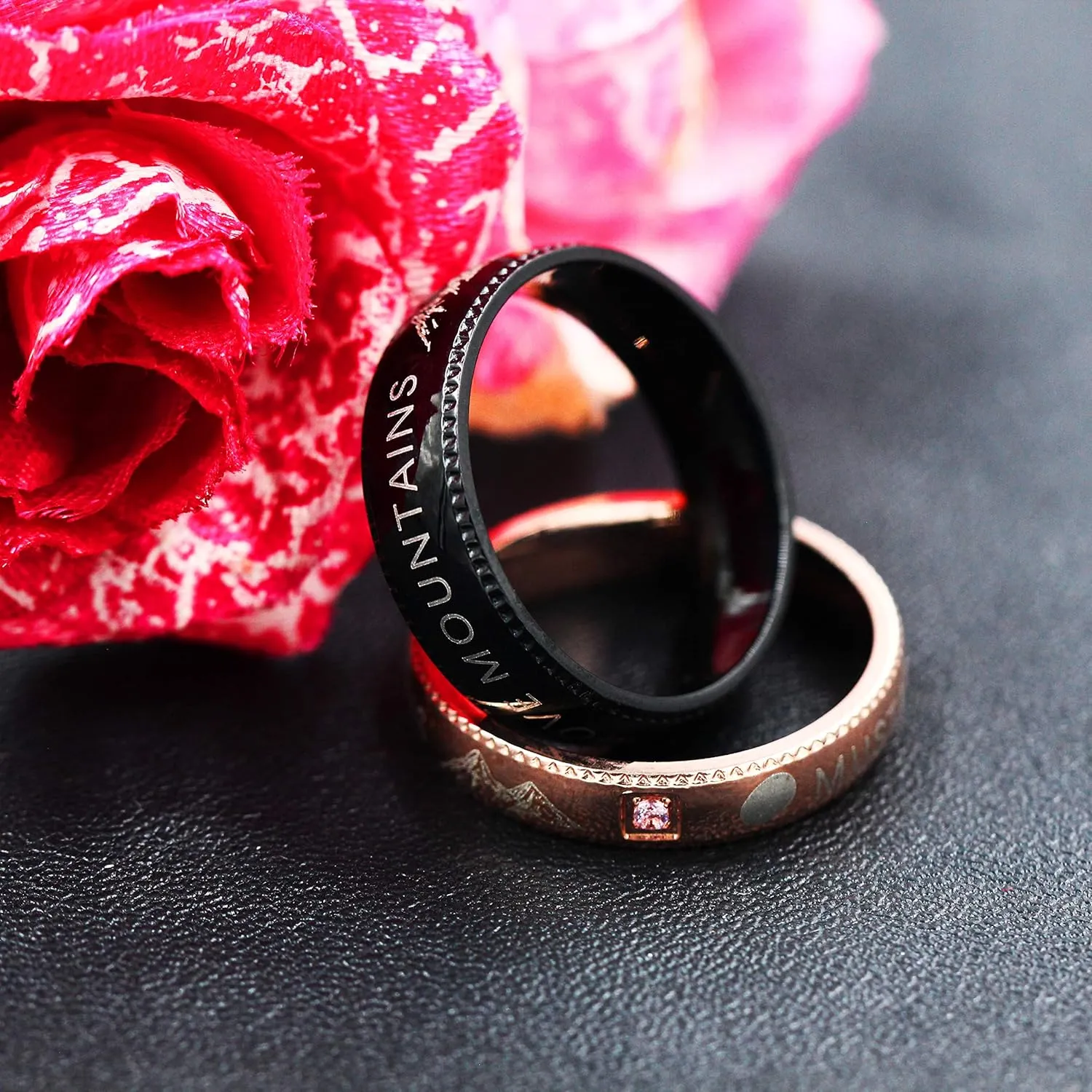 Uloveido Stainless Steel Christian Couples Bands Rings Engraved Mustard Seed Can Move Mountains Y945