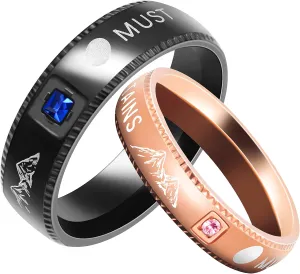 Uloveido Stainless Steel Christian Couples Bands Rings Engraved Mustard Seed Can Move Mountains Y945
