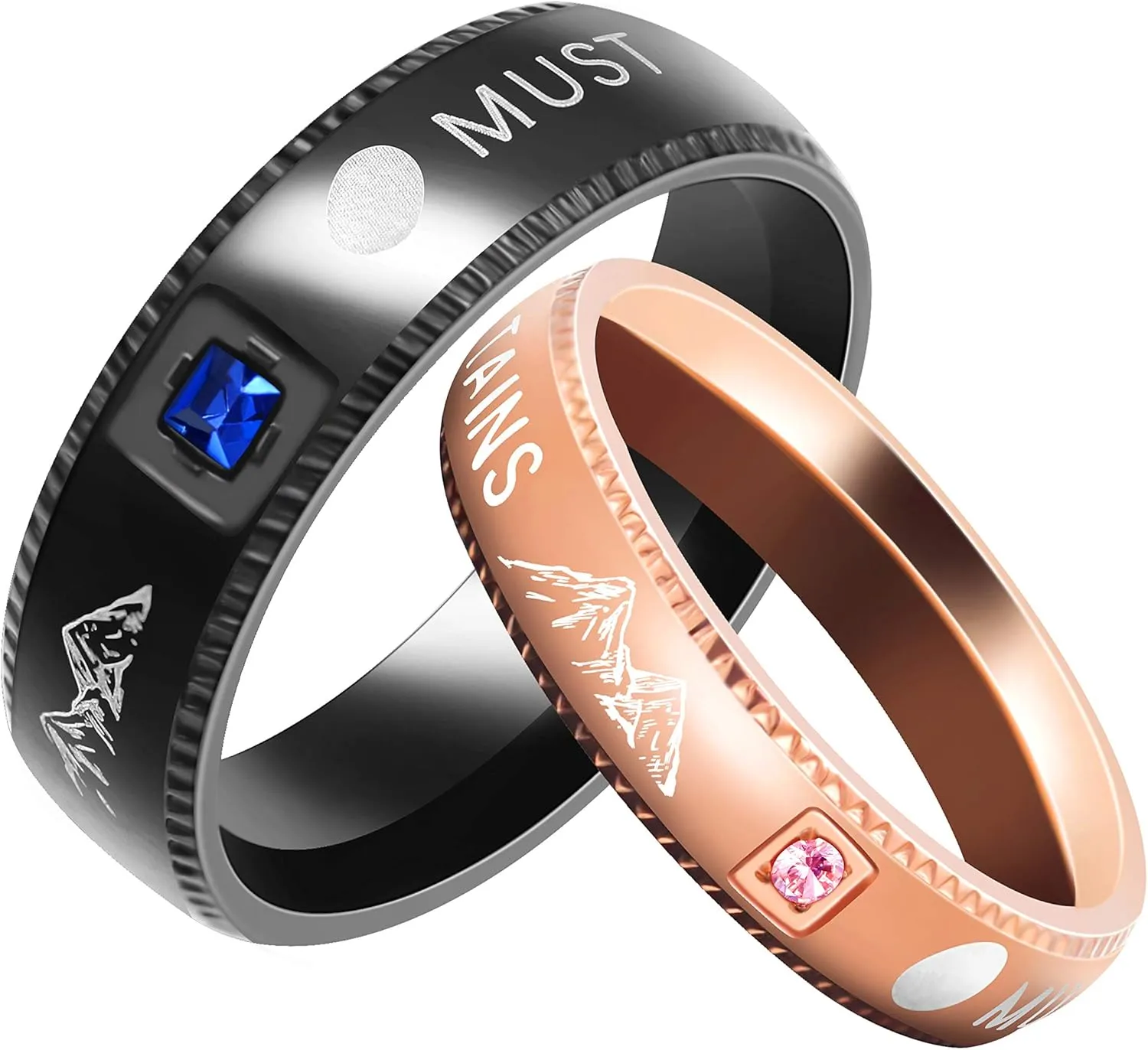 Uloveido Stainless Steel Christian Couples Bands Rings Engraved Mustard Seed Can Move Mountains Y945