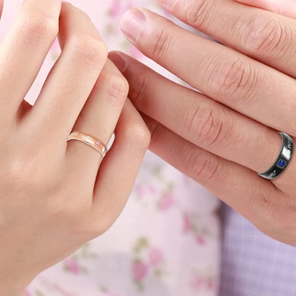 Uloveido Stainless Steel Christian Couples Bands Rings Engraved Mustard Seed Can Move Mountains Y945