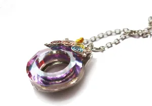 Unicorn Necklace Multicolor Crystal Pendant, Pretty Dainty Unicorn Jewelry Includes A 22" Metal Chain With Enamel Flower Crown on Pendant