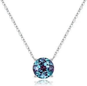 Ursilver Valentines Day Gifts for Her - Birthstone Necklace for Women, S925 Sterling Silver Round Birthstone Necklace Birthday Gifts 12 Months Birthstone Necklaces for Women Jewelry Gifts