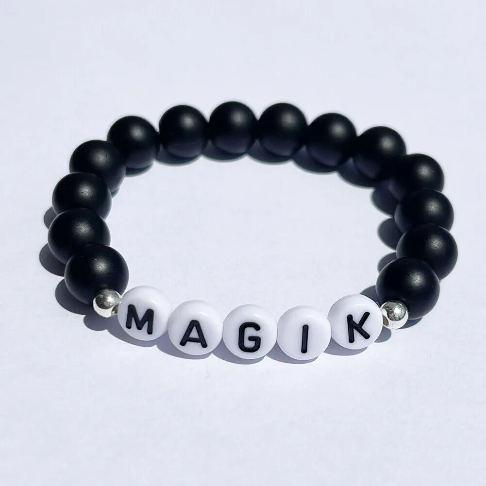 US Personalize Custom Name Mama Bracelet Bead Stretch Energy Stone Agage Howlite