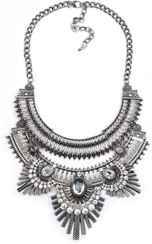 Vintage Gypsy Bohemian Ethnic Tribal Boho Statement Pendant Necklace,Owl style