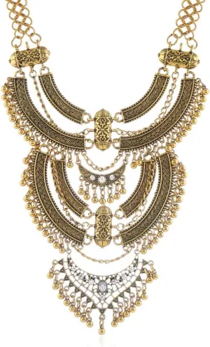 Vintage Multilayer Ethnic Tribal Statement Choker Necklace Bohemian Indian Turkish Jewelry for Women