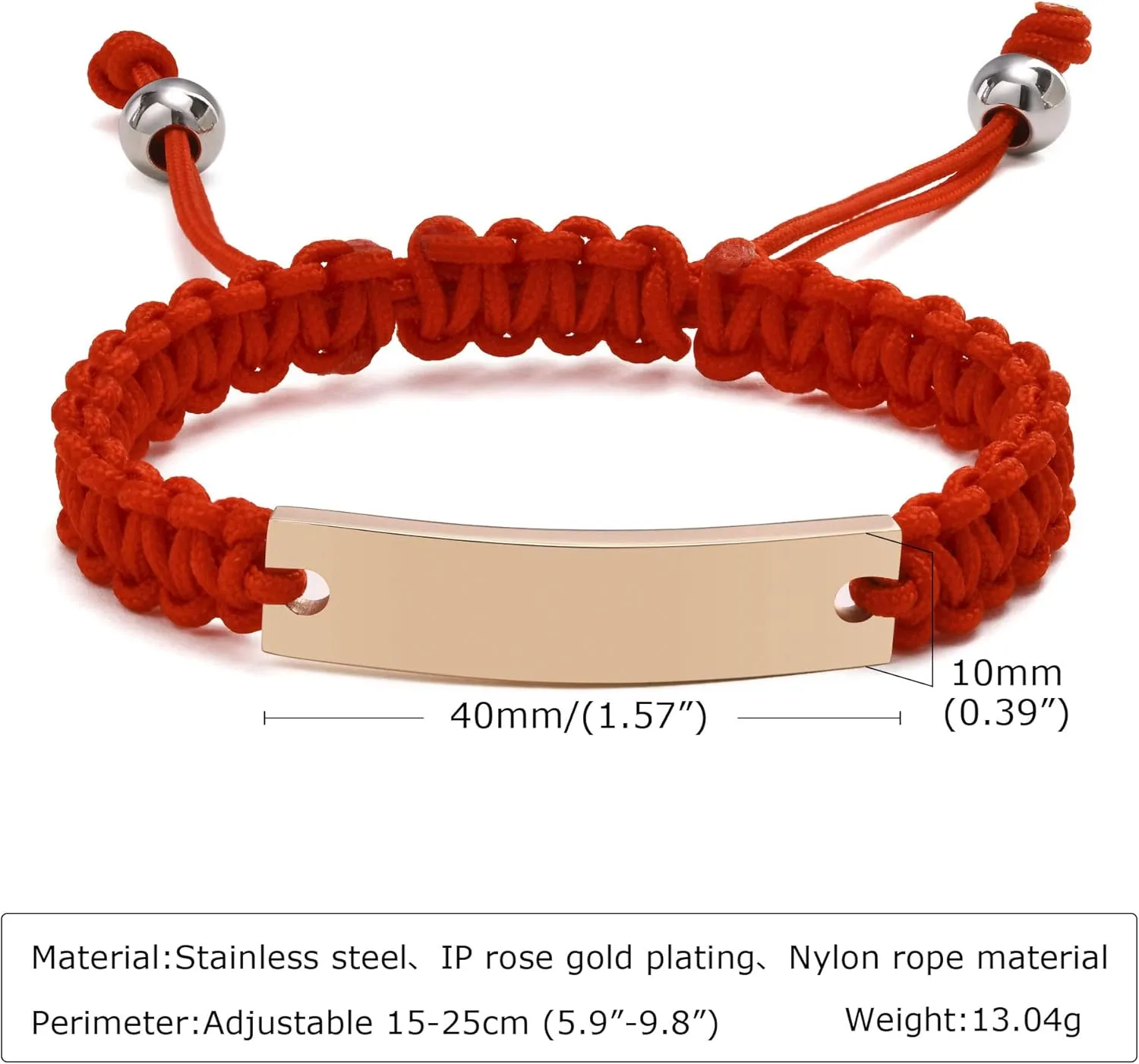VNOX Name Quote Personalized Bracelets for Men Women Custom Customize Friendship Couple Bridesmaid Gift Jewelry Handmade Braided Rope Bracelet Anniversary Christmas Gift,Set of 2,3,4,5
