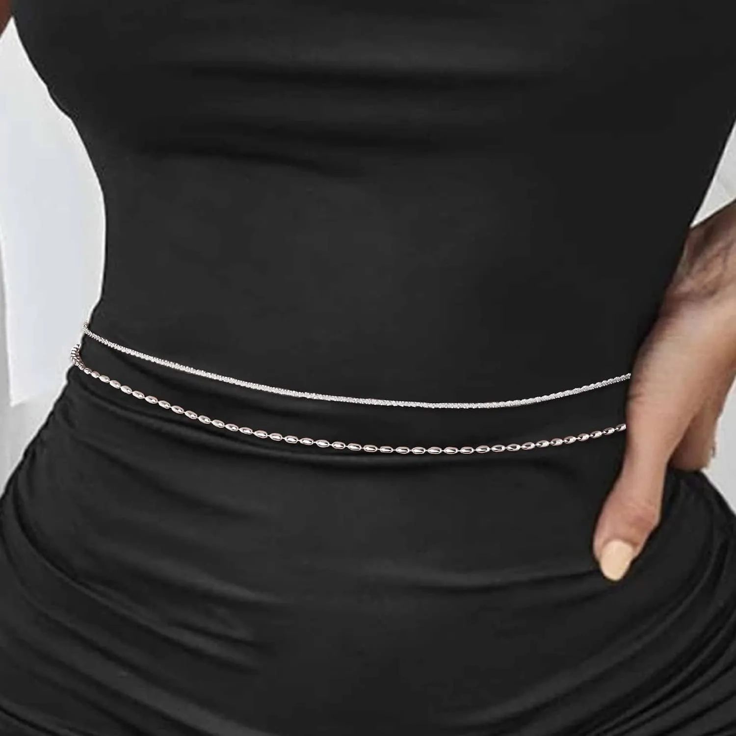 Waist Chain Silver Beads Belly Chain Gold Women Dainty Body Jewelry Accessories for Beach