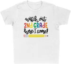 Watch Out Second Grade Kids T-Shirt Youth