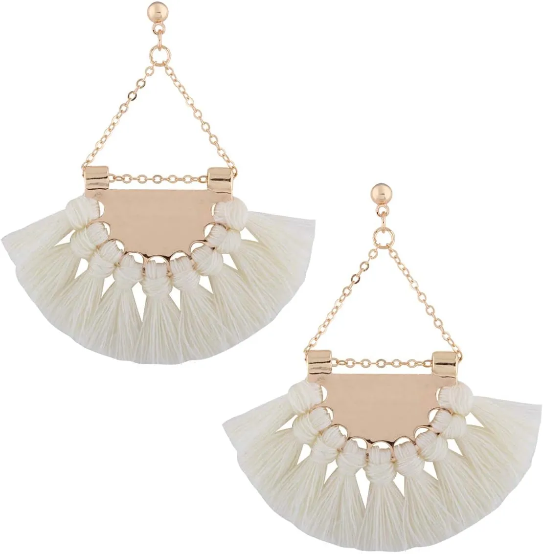 Womens Tassels Earrings Bohemian Tassel Drop Vintage Retro Tassel Dangle Boho Drop Earrings Eardrop for Women