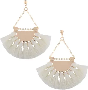 Womens Tassels Earrings Bohemian Tassel Drop Vintage Retro Tassel Dangle Boho Drop Earrings Eardrop for Women