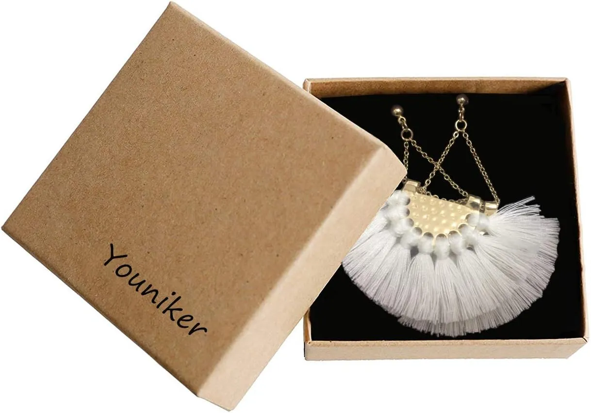 Womens Tassels Earrings Bohemian Tassel Drop Vintage Retro Tassel Dangle Boho Drop Earrings Eardrop for Women