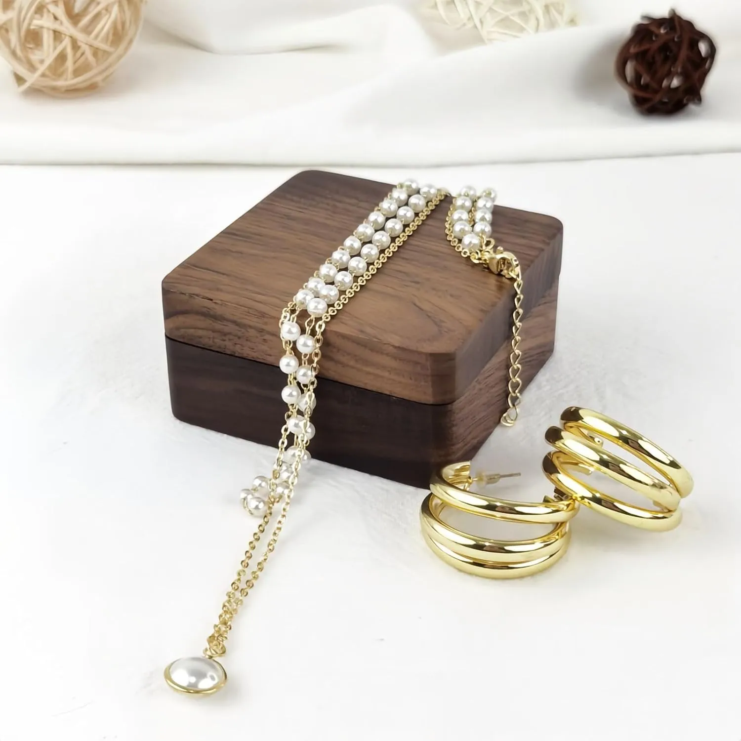 Wooden necklace box necklace gift box for her necklace case men small necklace boxes for jewelry gift necklace jewelry gift boxes wooden pendant box Anniversary Birthday Christmas Gift Box