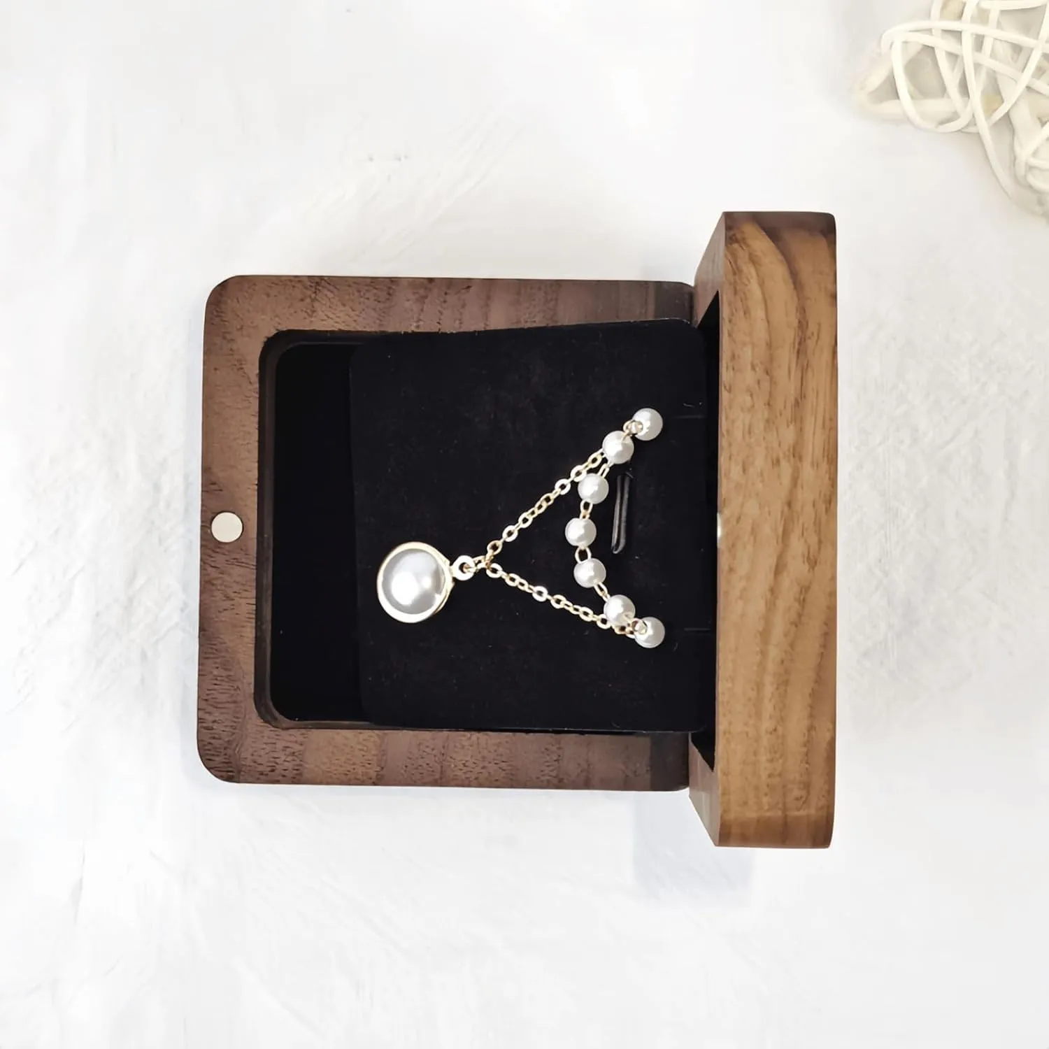 Wooden necklace box necklace gift box for her necklace case men small necklace boxes for jewelry gift necklace jewelry gift boxes wooden pendant box Anniversary Birthday Christmas Gift Box