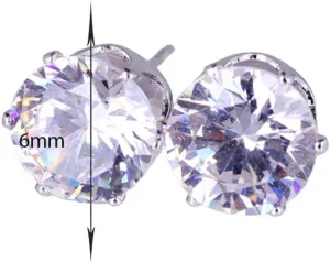 Yazilind 18K Vogue Lovely Cubic Zirconia Hypoallergenic Stainless Stud Earrings for Women Gifts Ideas