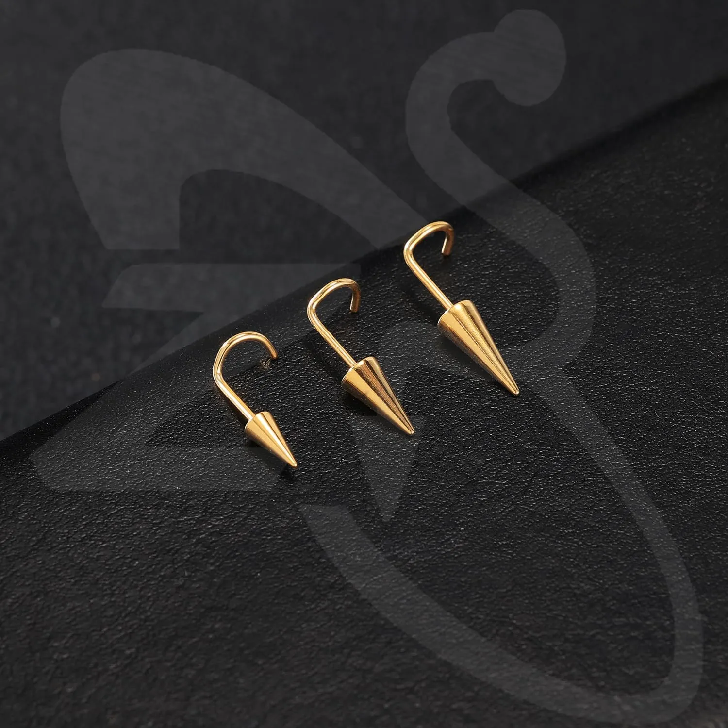 ZS 16G Spike Lip Rings Cartilage Tragus Helix Piercing, 18G Stainless Steel Spike Stud Earrings, 20G Spike Nose Rings Studs for Women Men